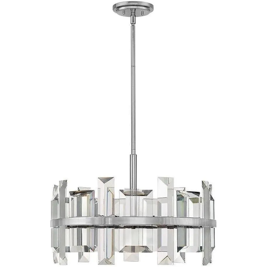 Fredrick Ramond - Odette 24-Inch Six Light Chandelier - FR39214PNI | Montreal Lighting & Hardware