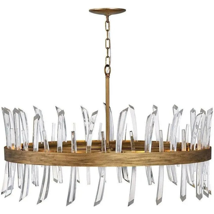Fredrick Ramond - Revel 36-Inch Ten Light Chandelier - FR30905BNG | Montreal Lighting & Hardware