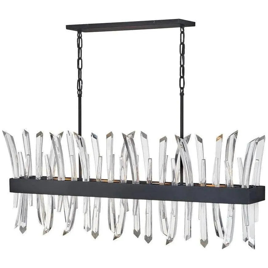 Fredrick Ramond - Revel 41-Inch Four Light Chandelier - FR30908BLK | Montreal Lighting & Hardware