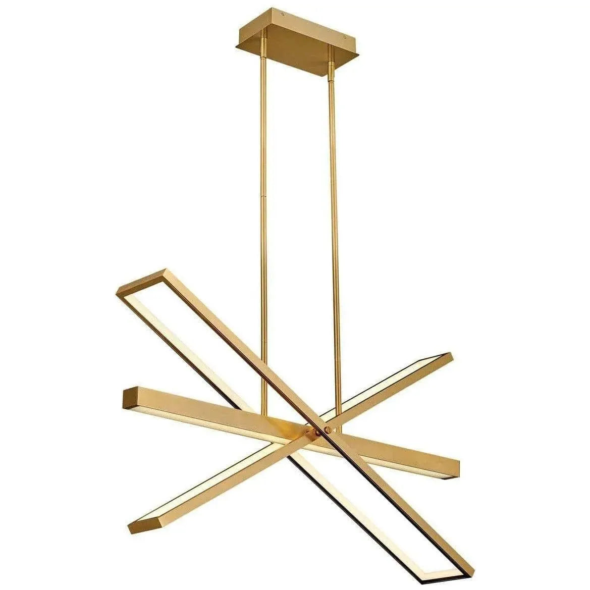 Fredrick Ramond - Tangent 36-Inch LED Chandelier - FR34806LCB | Montreal Lighting & Hardware