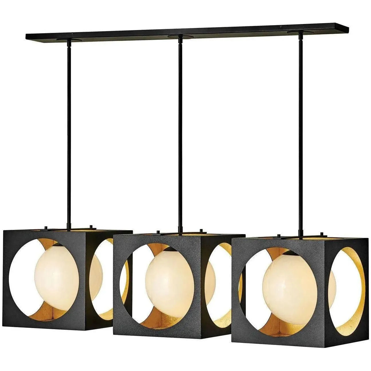 Fredrick Ramond - Vega 47-Inch Three Light Chandelier - FR33005ABK | Montreal Lighting & Hardware