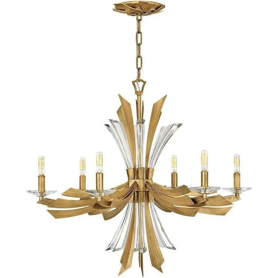 Fredrick Ramond - Vida 29-Inch Six Light Chandelier - FR40908BNG | Montreal Lighting & Hardware