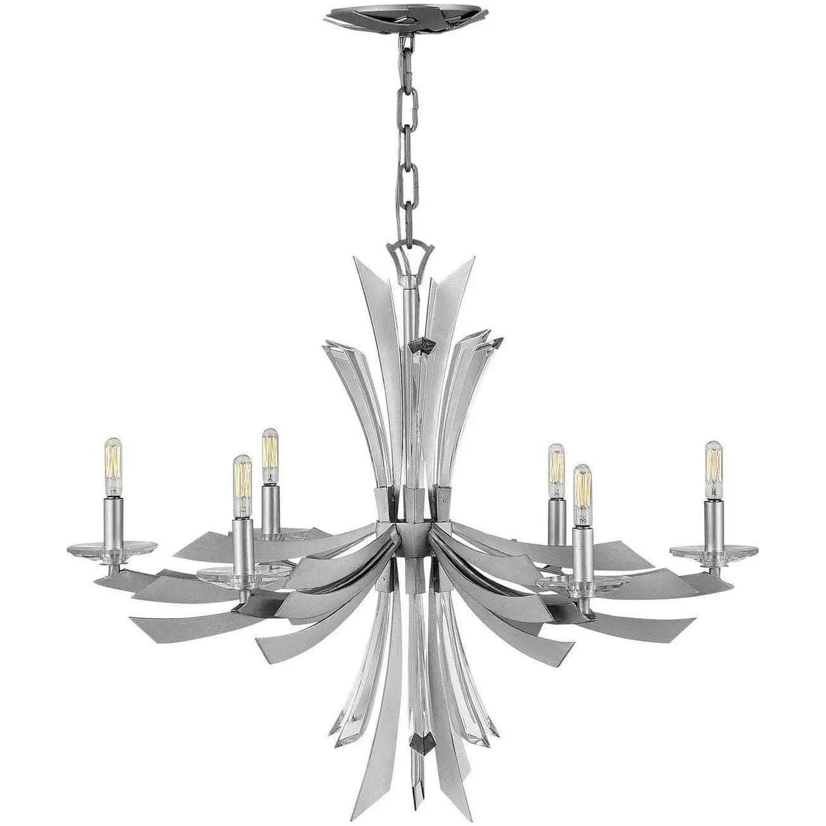 Fredrick Ramond - Vida 29-Inch Six Light Chandelier - FR40908GG | Montreal Lighting & Hardware