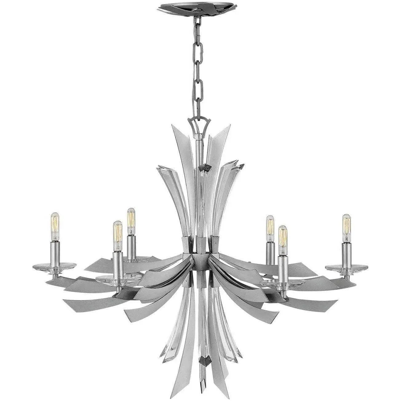 Fredrick Ramond - Vida 29-Inch Six Light Chandelier - FR40908BNG | Montreal Lighting & Hardware