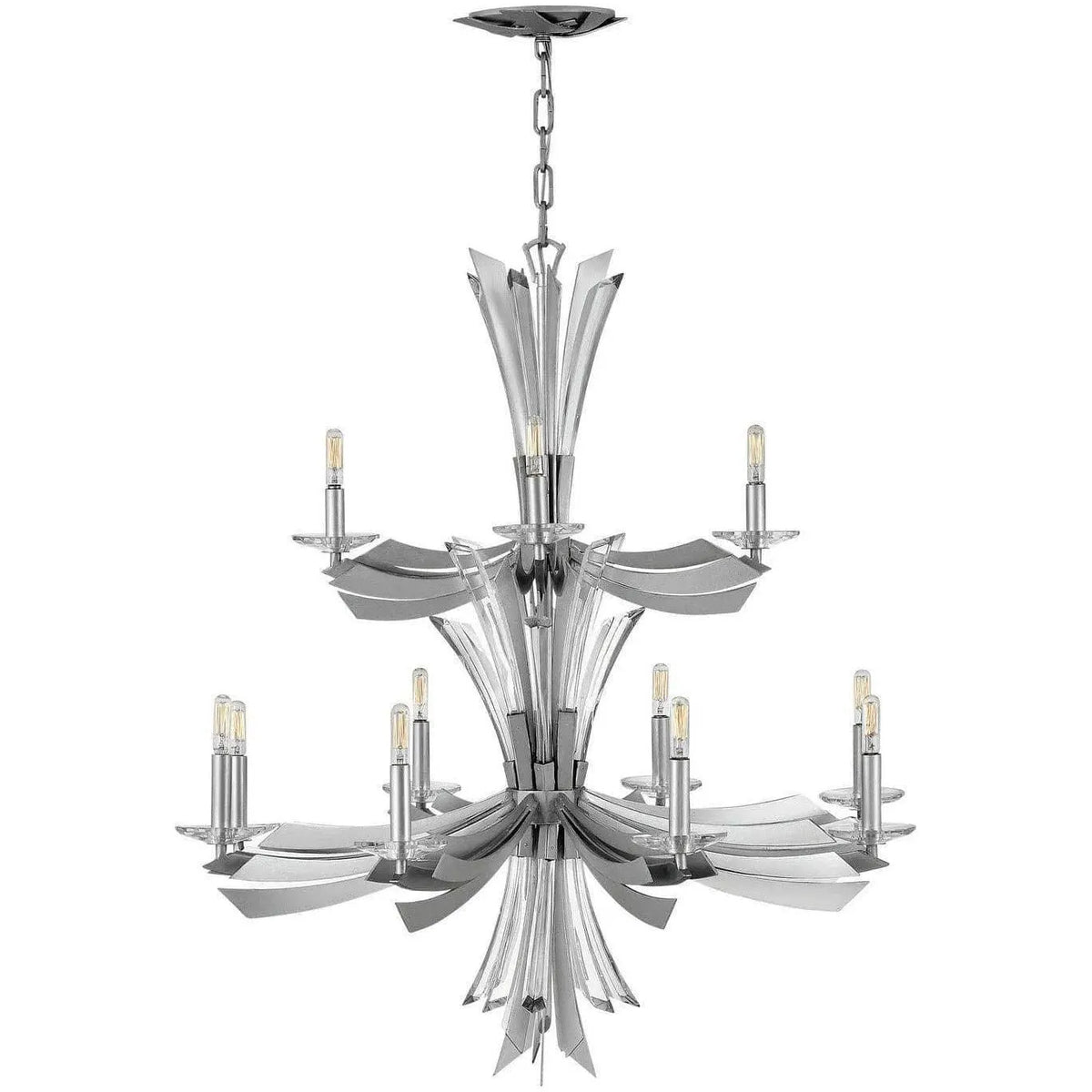 Fredrick Ramond - Vida 34-Inch 12 Light Chandelier - FR40909GG | Montreal Lighting & Hardware