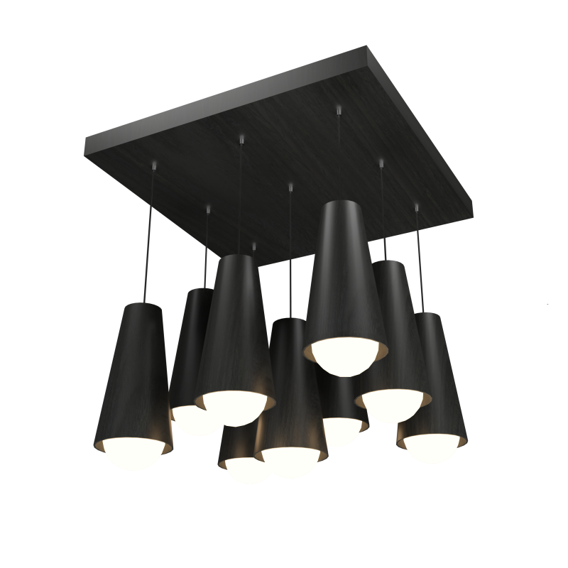 Accord Lighting 1235.44 Conical Accord Pendant in Charcoal