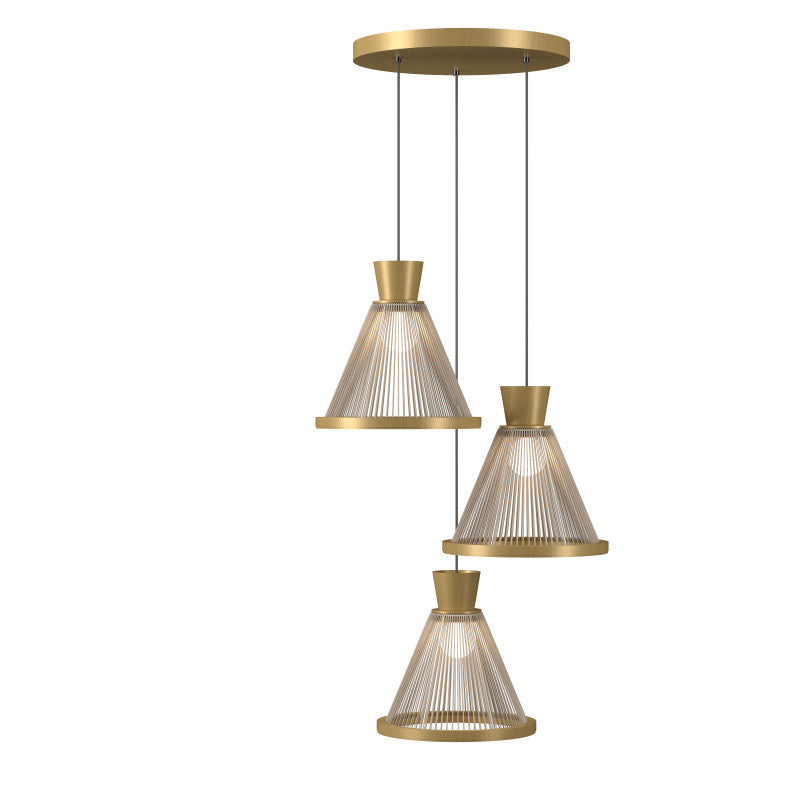 Accord Lighting 1541.49 Corda Accord Pendant in Organic Gold