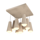 Accord Lighting 1235.48 Conical Accord Pendant in Organic Cappuccino