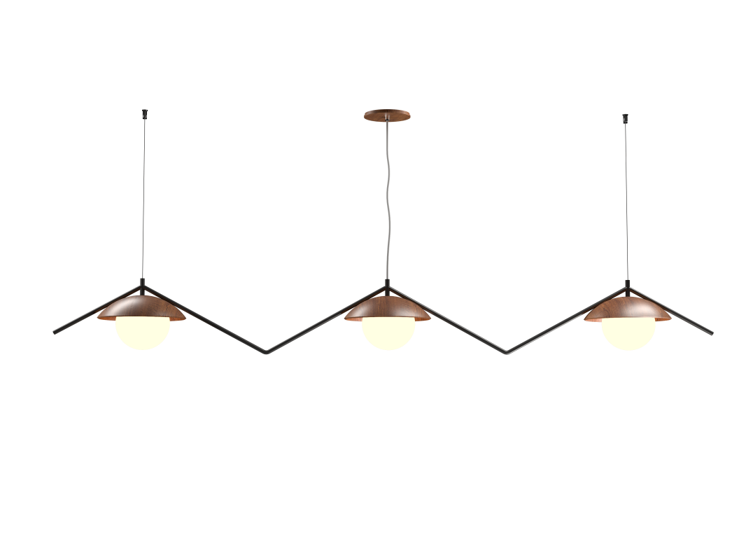 Accord Lighting 1516.06 Oyster DK Accord Pendant in Imbuia