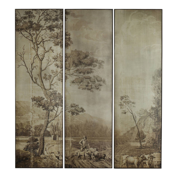 Plaques murales pastorales, lot de 3