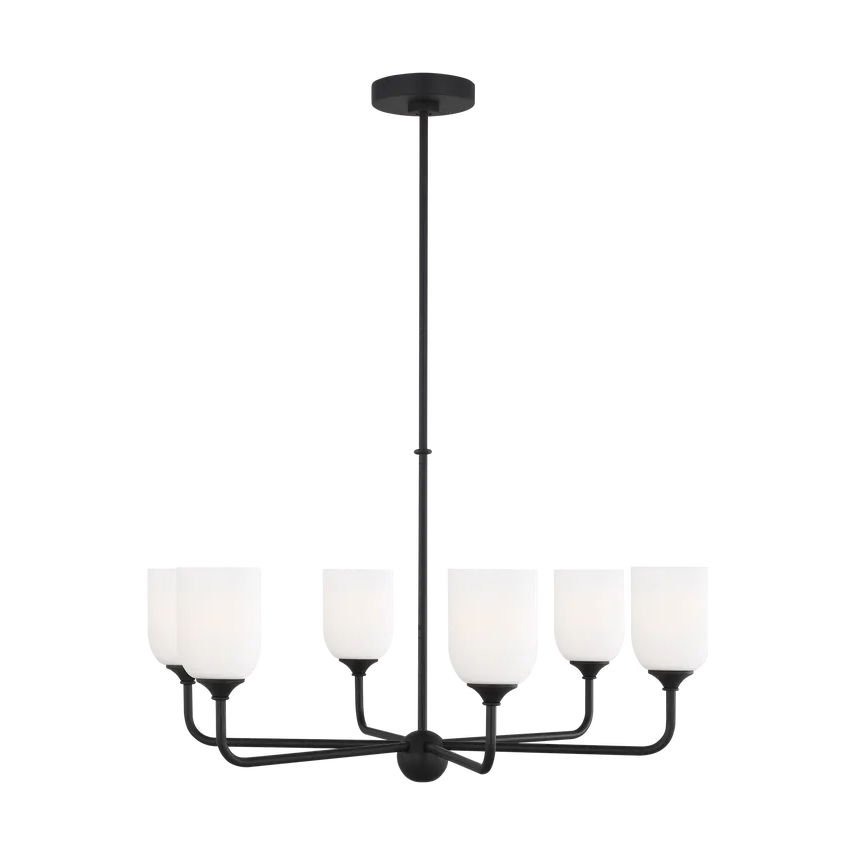 Generation Lighting - Emile Chandelier - GLC1096MBK | Montreal Lighting & Hardware