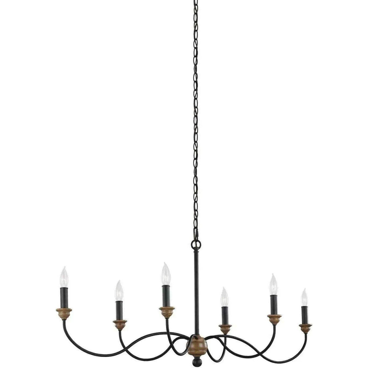 Generation Lighting - Hartsville Linear Chandelier - F3000/6DWZ/WO | Montreal Lighting & Hardware