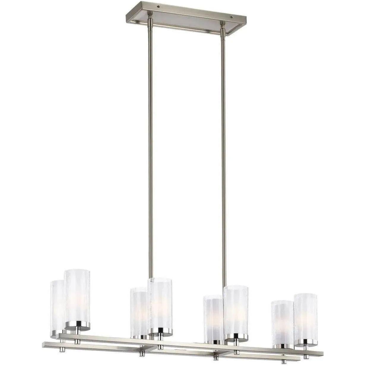 Generation Lighting - Jonah Linear Chandelier - F2986/8SN/CH | Montreal Lighting & Hardware