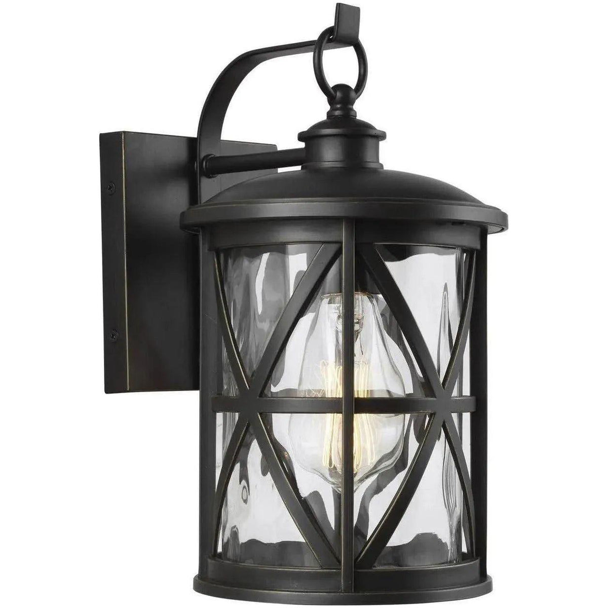 Generation Lighting - Millbrooke Outdoor Wall Lantern - OL15200ANBZ | Montreal Lighting & Hardware