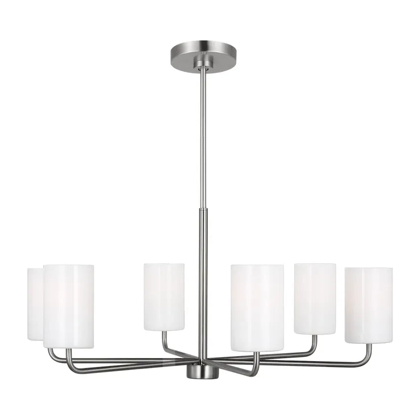 Generation Lighting - Rhett Chandelier - GLC1026EN3/BS | Montreal Lighting & Hardware