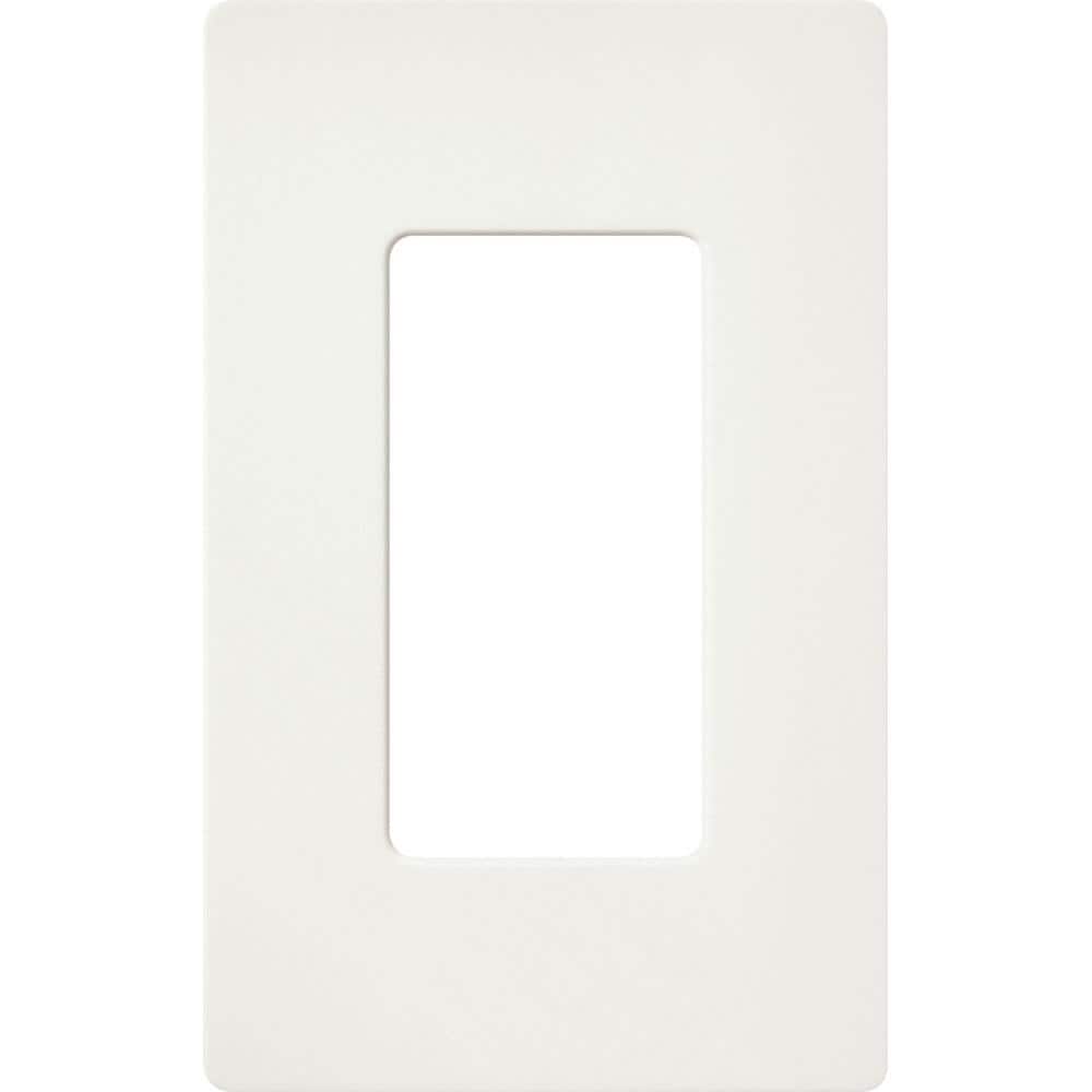 Lutron SC-1-GL Claro & Satin Colors Wallplate in Satin Glacier White