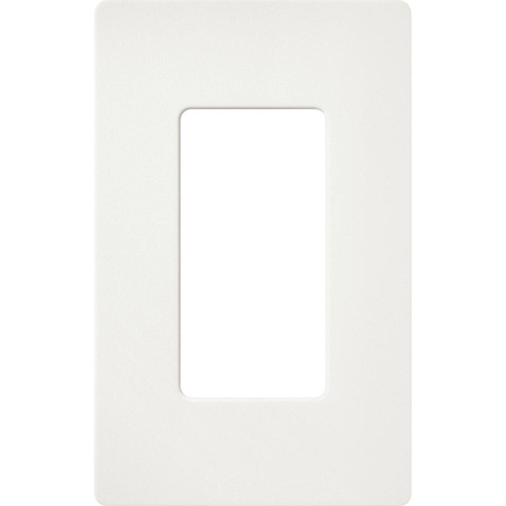 Lutron SC-6-GL Claro & Satin Colors Wallplate in Satin Glacier White