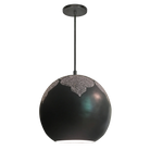 Dounia Home - DH-NAJTREGLO-SM-AB - Najma Trellis Globe Pendant Light - Antique Brass