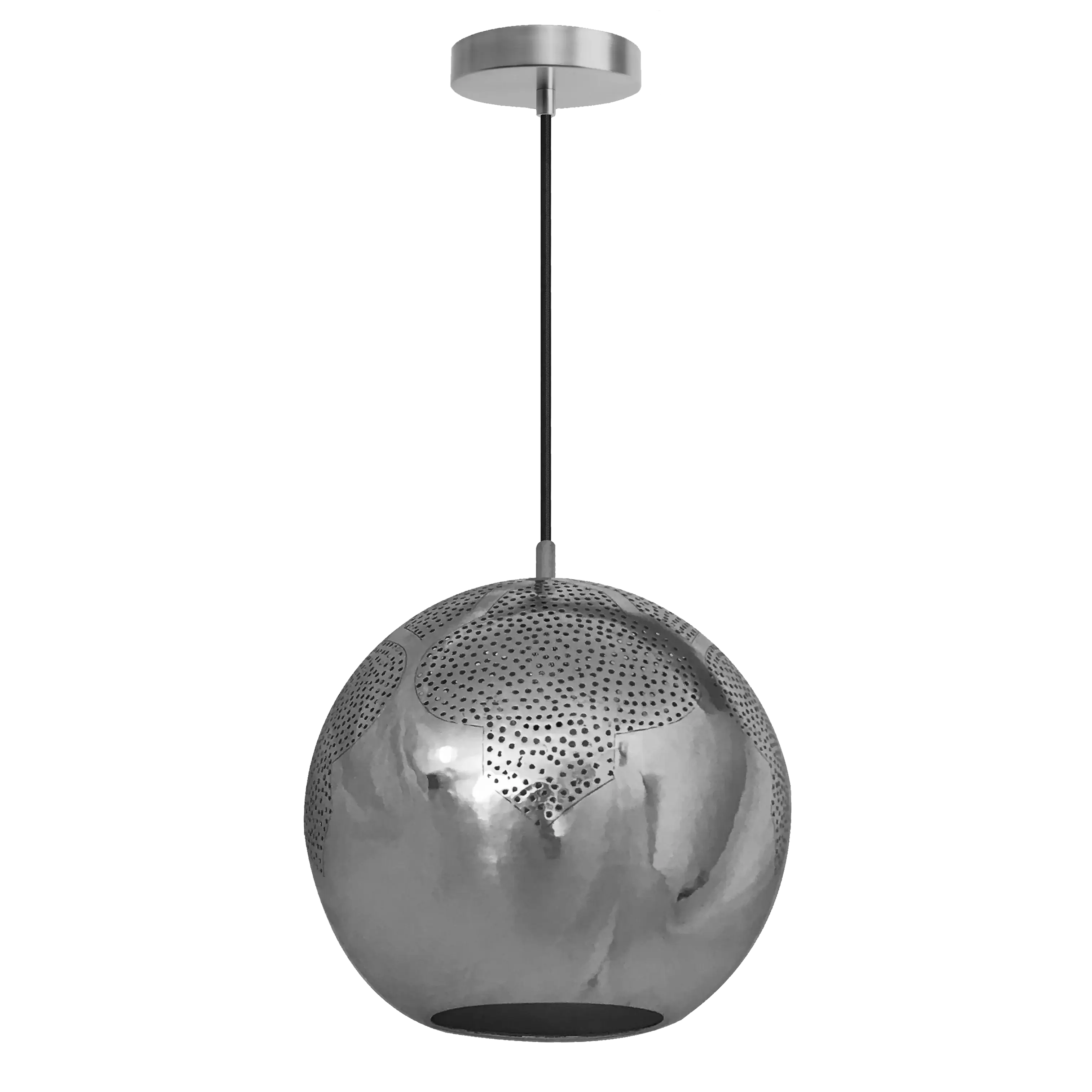 Dounia Home - DH-NAJTREGLO-MD-BRS - Najma Trellis Globe Pendant Light - Polished Brass