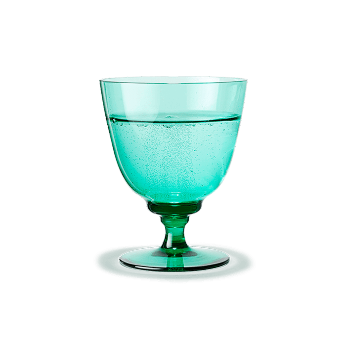 Holmegaard 4300488 Verre Flow sur pied vert émeraude