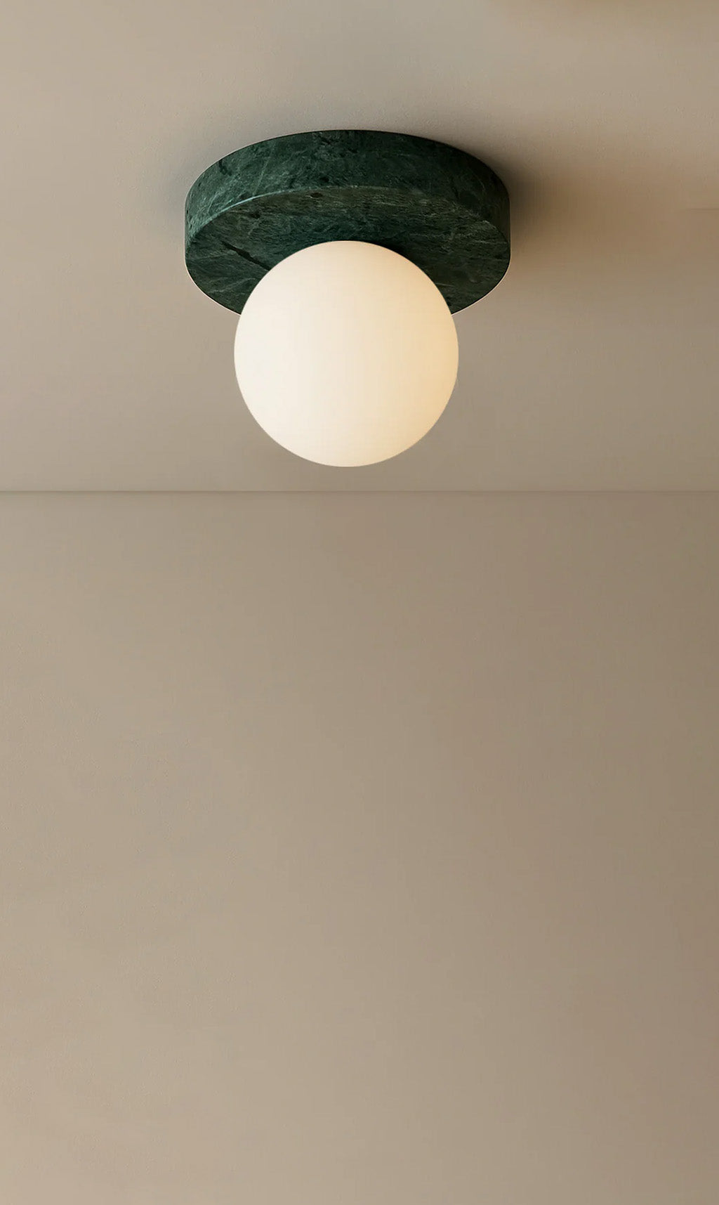 Dounia Home - DH-MARDISFLU-SM-GRN - Maria Disc Flush Mount  - Green Marble - Green Marble