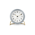 Arne Jacobsen Clocks 43674 Station Table Clock in Grey/White