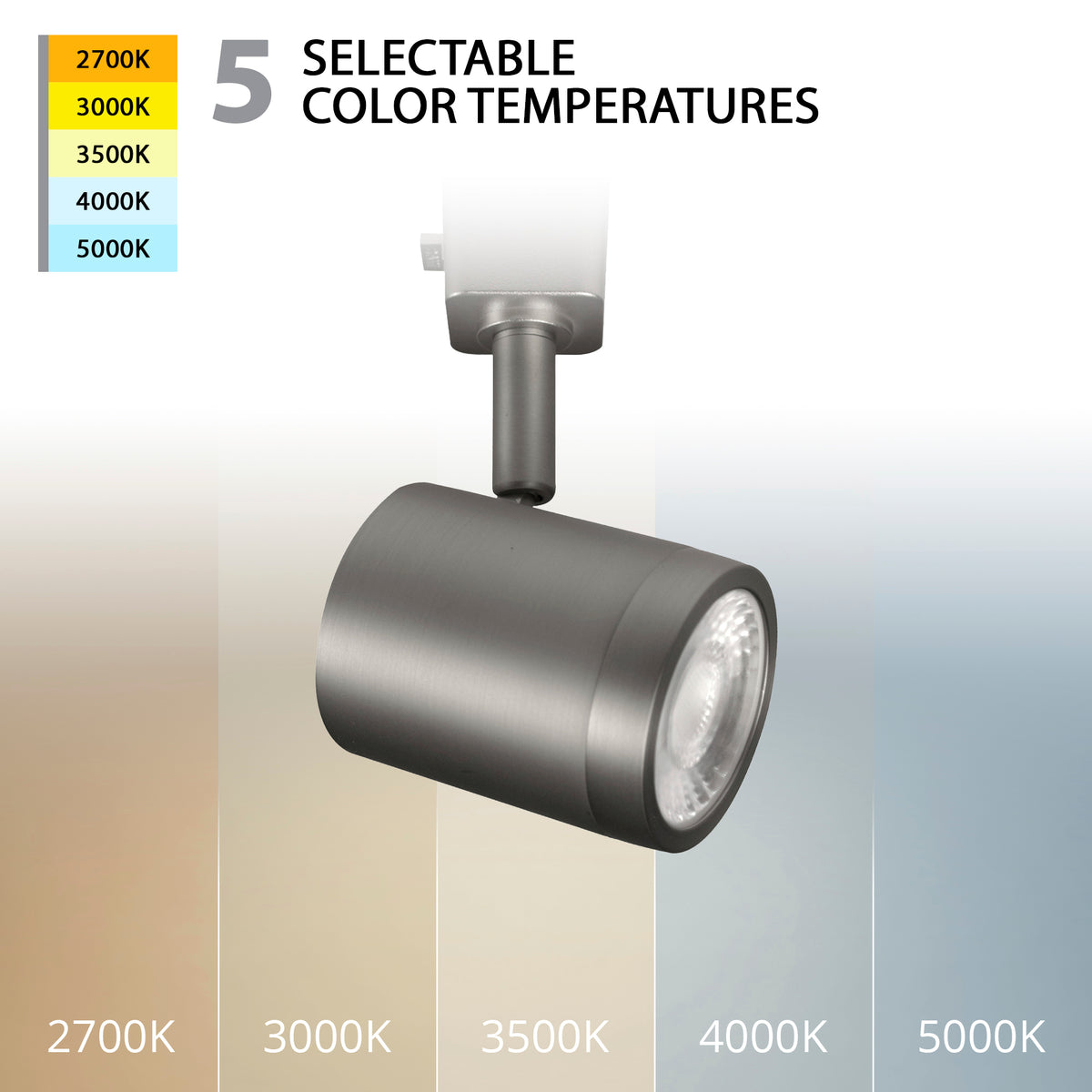 WAC Lighting H-8010-CS-BN Charge Single LED Track Luminaire in Brushed Nickel