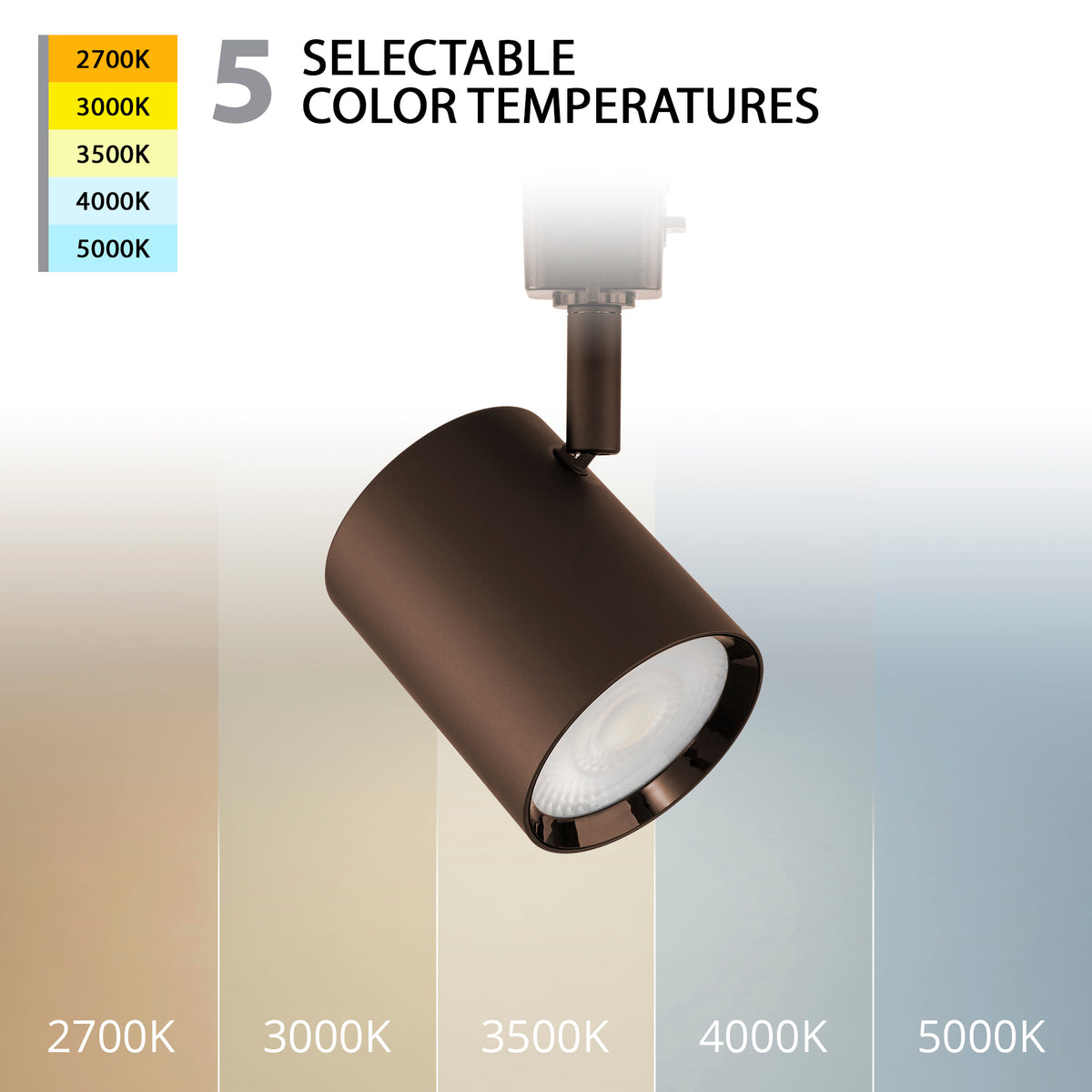WAC Lighting H-8010-CS-DB Charge Single LED Track Luminaire in Dark Bronze