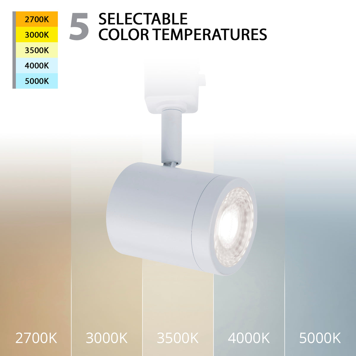 WAC Lighting H-8010-CS-WT Charge Single LED Track Luminaire in White