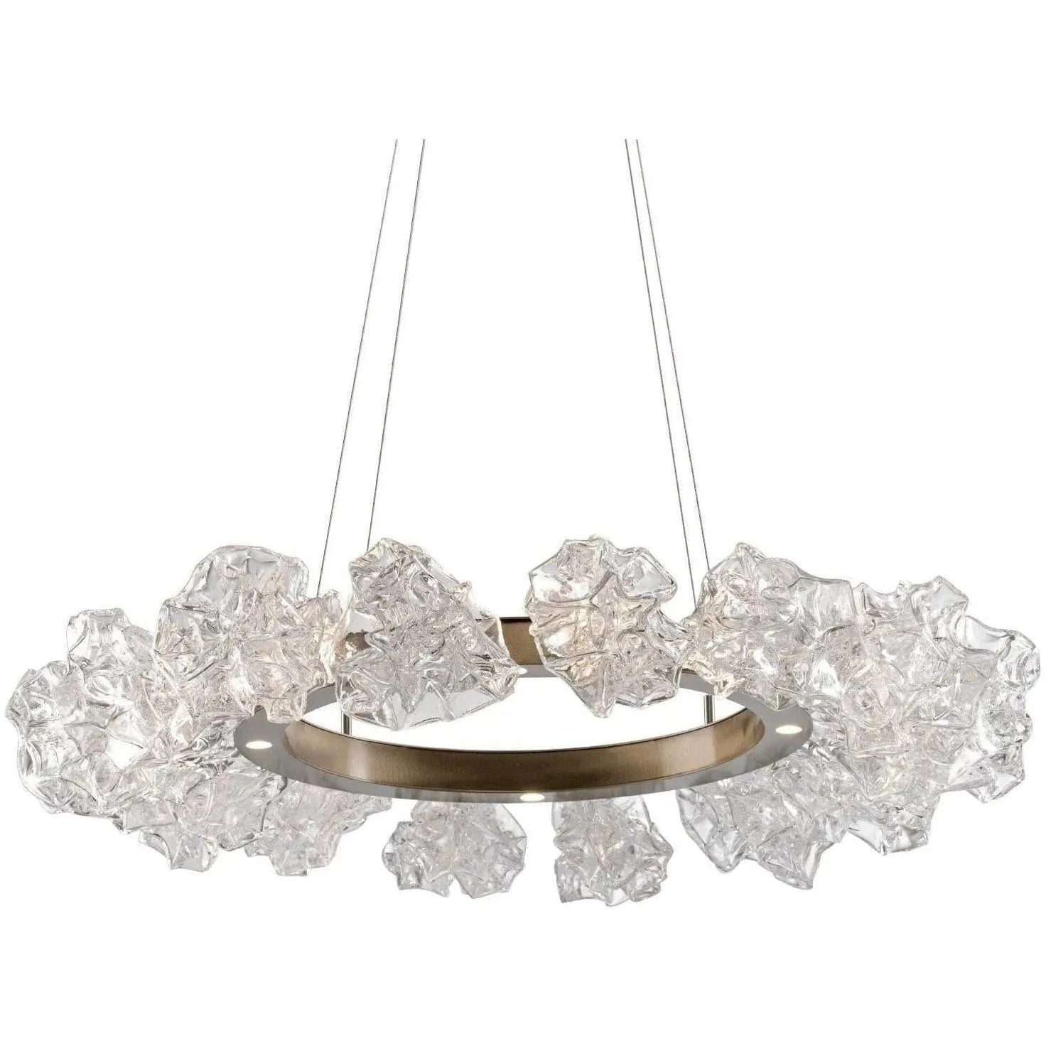 Hammerton Studio - Blossom Ring Chandelier, 36-Inch - CHB0059-36-HB-BC-CA1-L1 | Montreal Lighting & Hardware