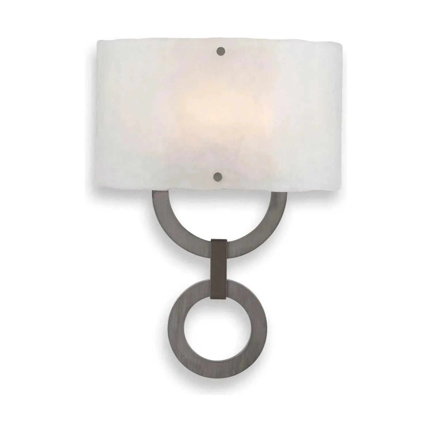 Hammerton Studio - Carlyle Round Link Cover Sconce - CSB0033-0D-SN-FG-E2 | Montreal Lighting & Hardware