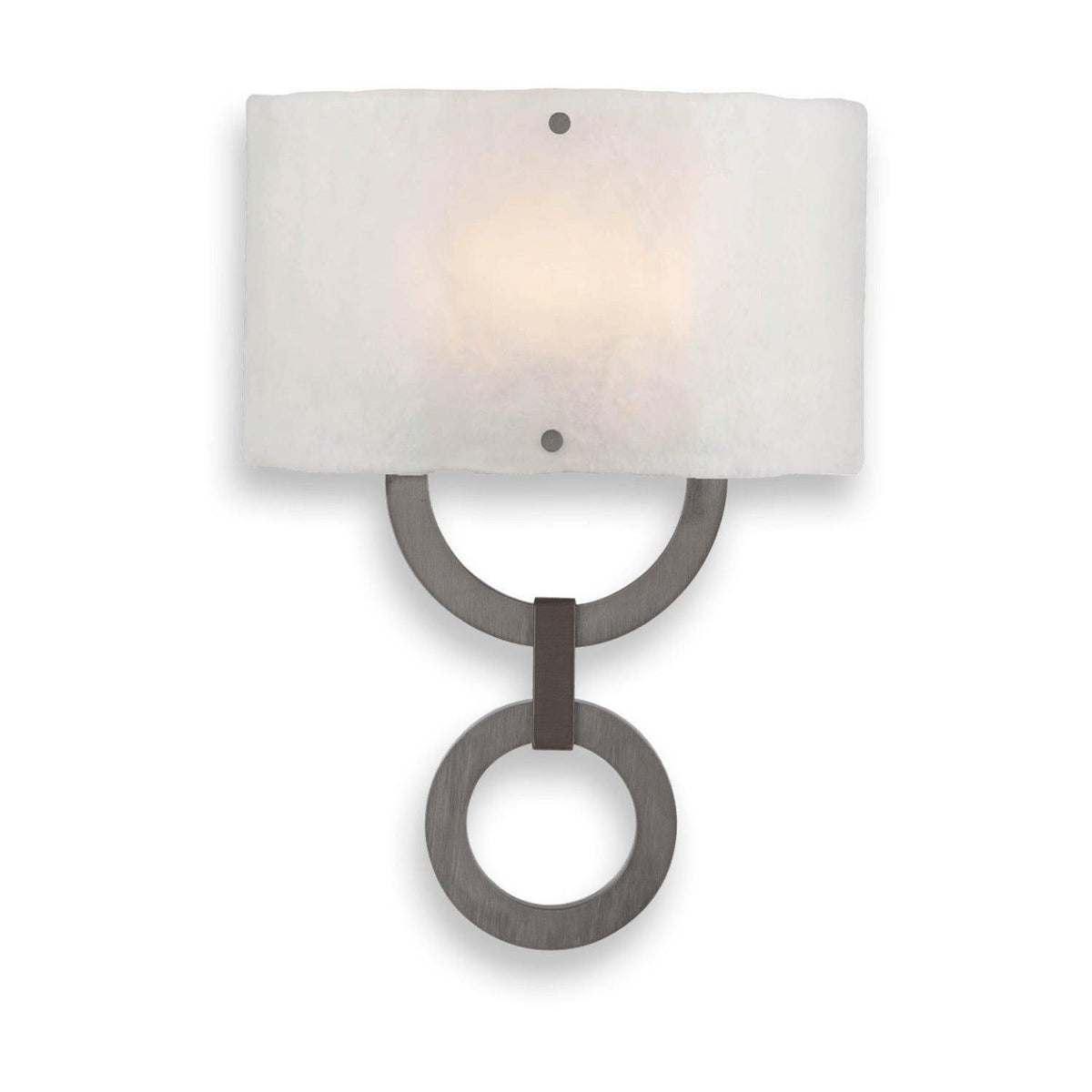 Hammerton Studio - Carlyle Round Link Cover Sconce - CSB0033-0D-SN-FG-E2 | Montreal Lighting & Hardware