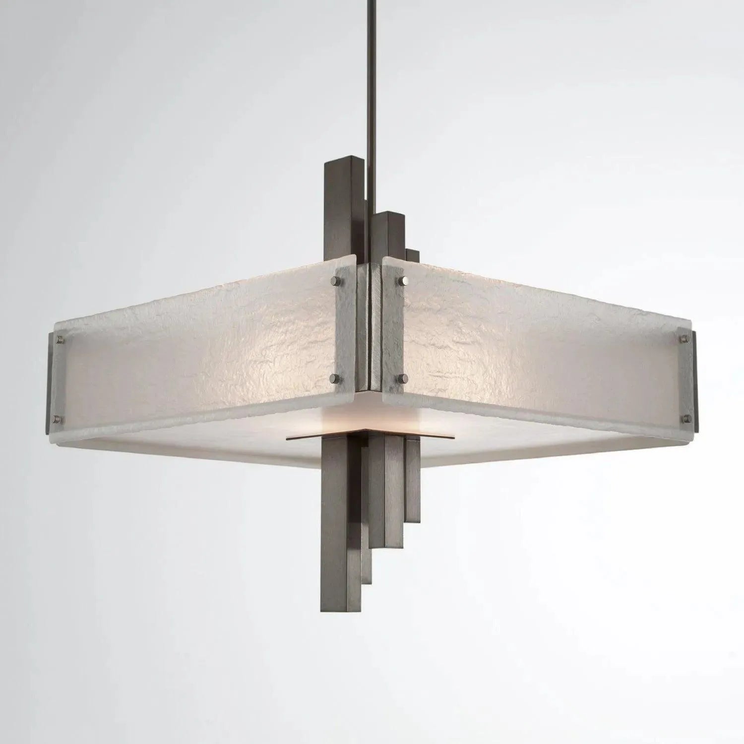 Hammerton Studio - Carlyle Square Chandelier, 24-Inch - CHB0033-0A-SN-FG-001-E2 | Montreal Lighting & Hardware