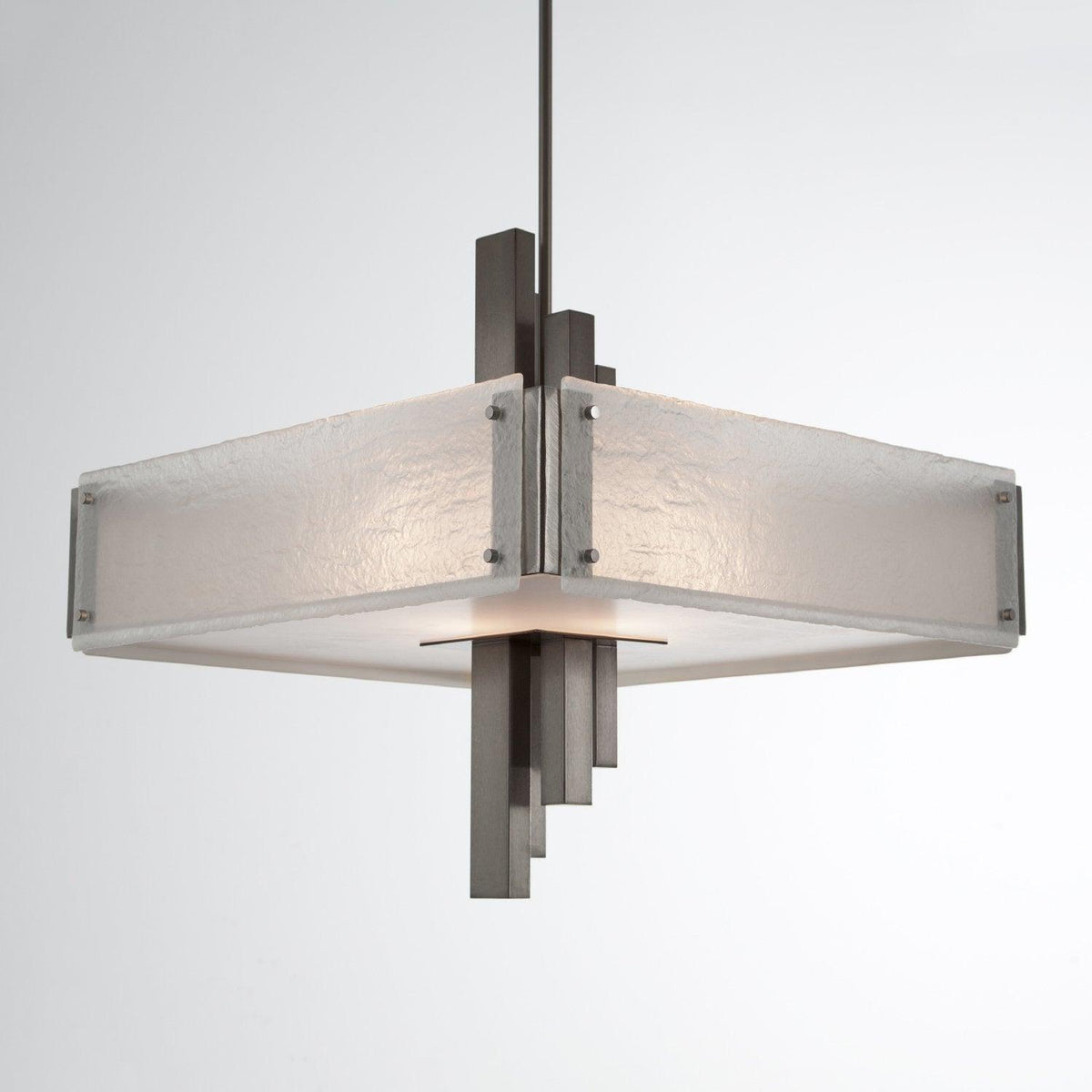 Hammerton Studio - Carlyle Square Chandelier, 24-Inch - CHB0033-0A-SN-FG-001-E2 | Montreal Lighting & Hardware
