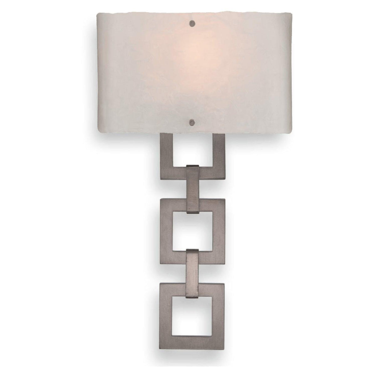 Hammerton Studio - Carlyle Square Link Cover Sconce - CSB0033-0B-SN-FG-E2 | Montreal Lighting & Hardware