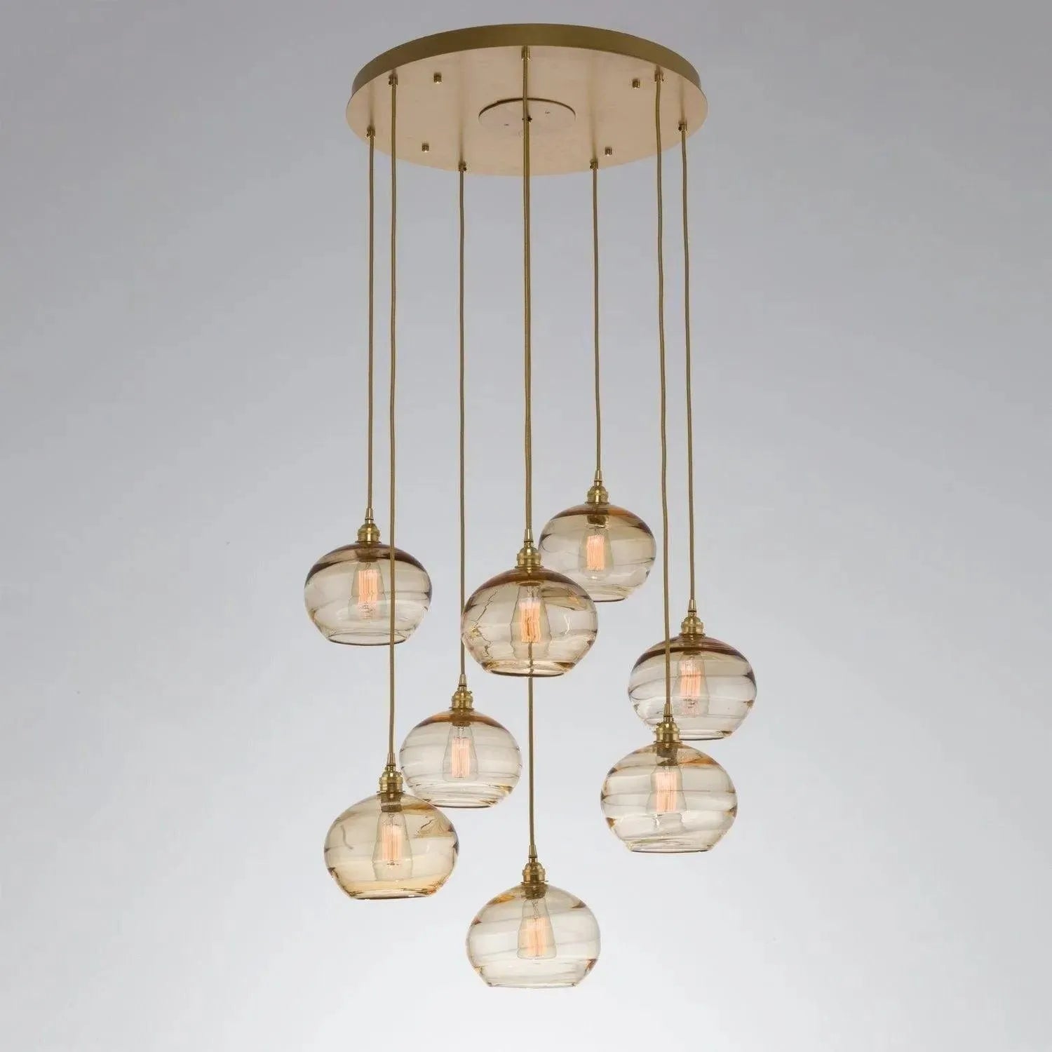 Hammerton Studio - Coppa Round Multi-Port, 11-Light - CHB0036-11-BS-OA-C01-E2 | Montreal Lighting & Hardware