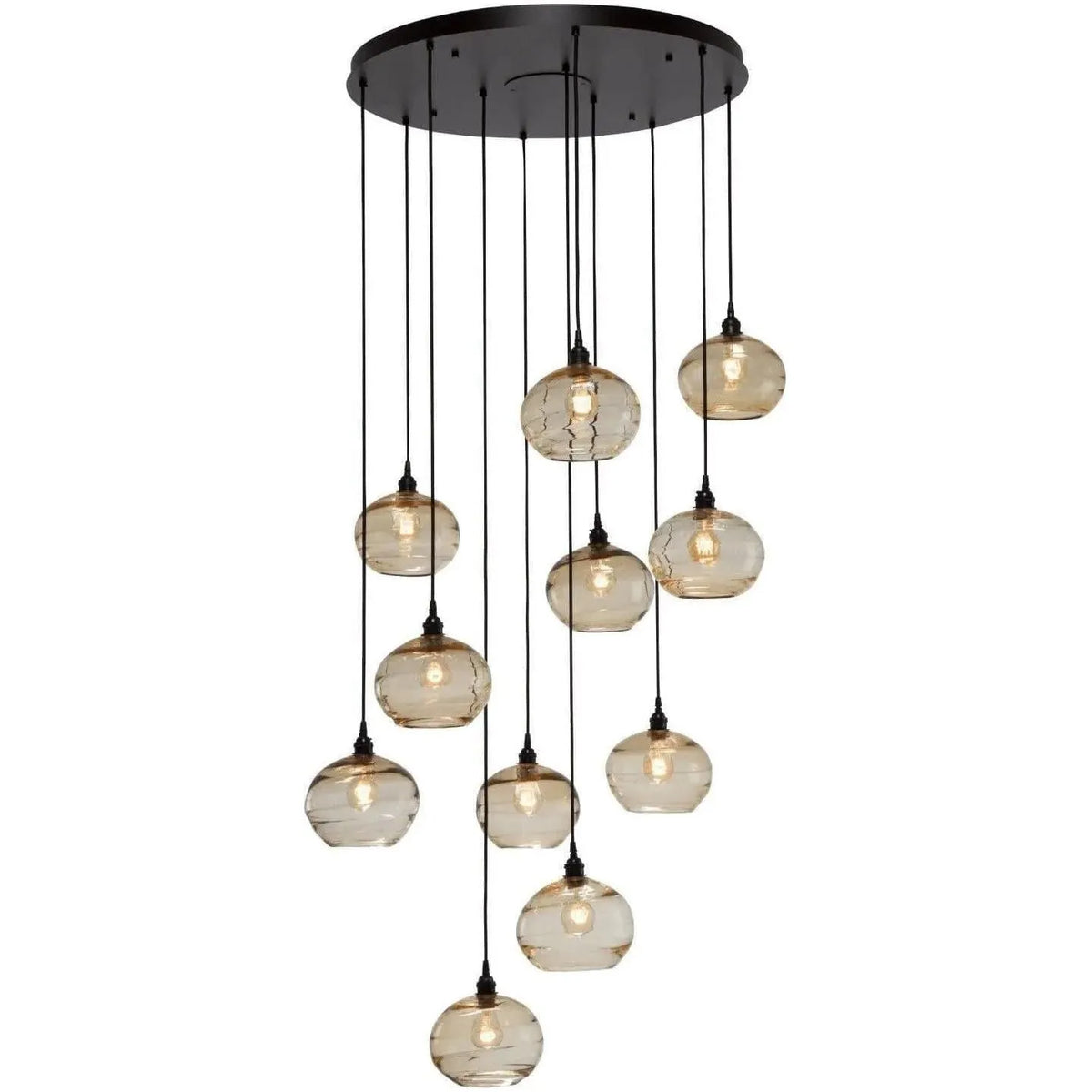 Hammerton Studio - Coppa Round Multi-Port, 11-Light - CHB0036-11-BS-OA-C01-E2 | Montreal Lighting & Hardware