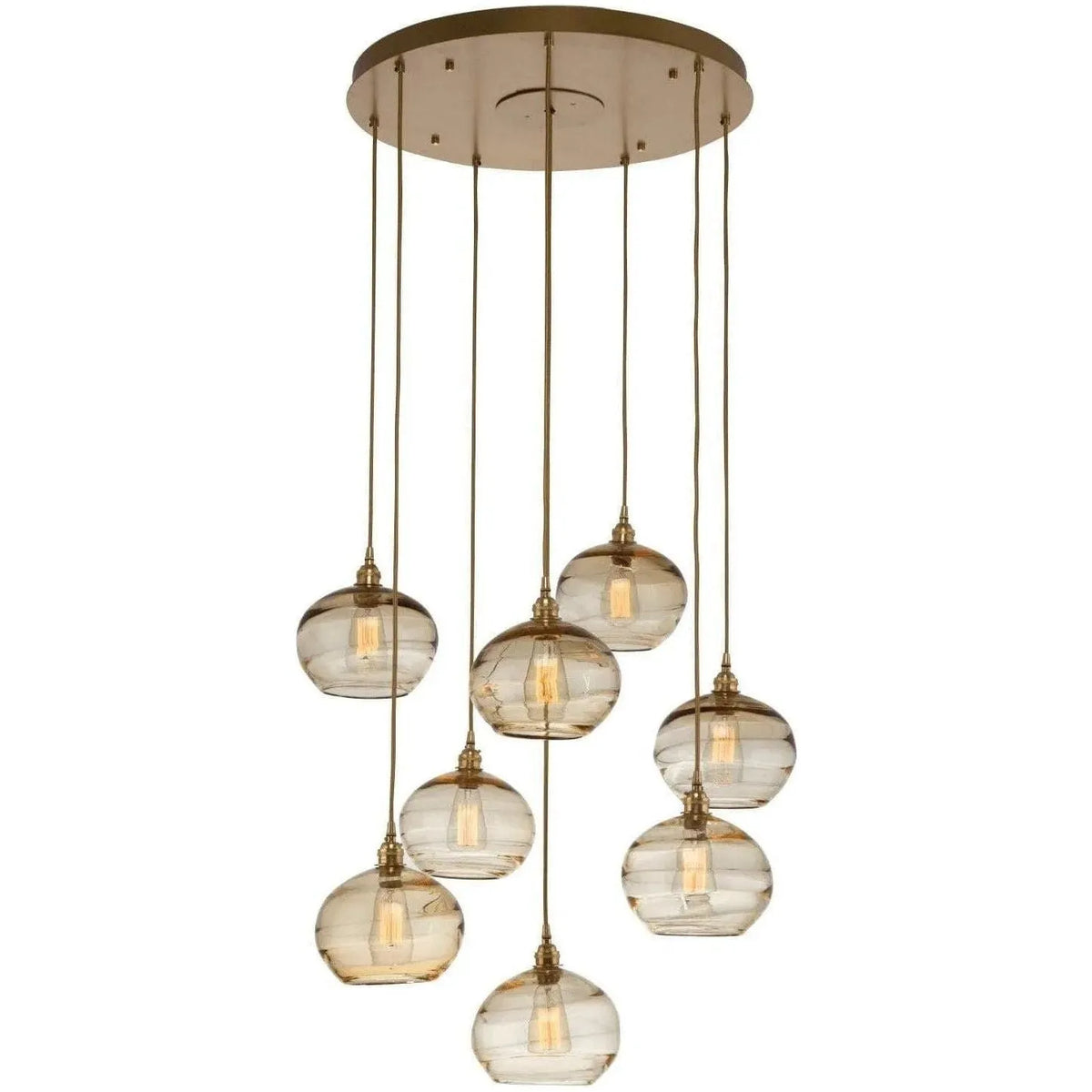 Hammerton Studio - Coppa Round Multi-Port, 8-Light - CHB0036-08-BS-OA-C01-E2 | Montreal Lighting & Hardware