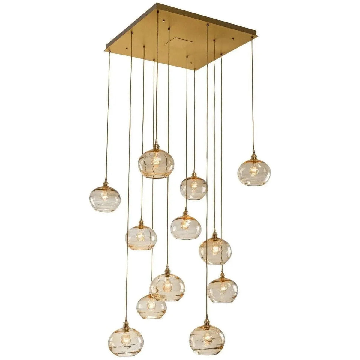 Hammerton Studio - Coppa Square Multi-Port, 12-Light - CHB0036-12-BS-OA-C01-E2 | Montreal Lighting & Hardware