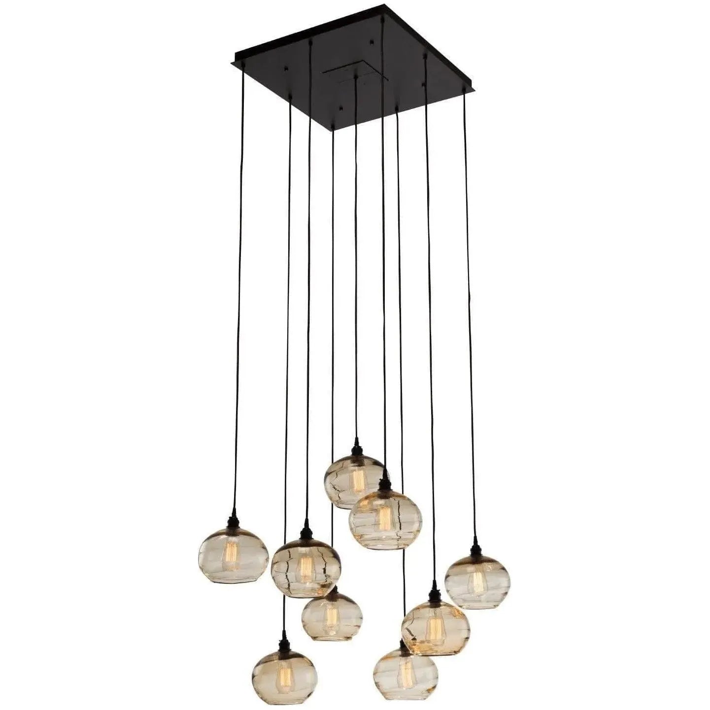 Hammerton Studio - Coppa Square Multi-Port, 9-Light - CHB0036-09-BS-OA-C01-E2 | Montreal Lighting & Hardware