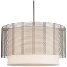 Hammerton Studio - Downtown Mesh Drum with Linen Shade, 24-Inch - CHB0020-24-BS-SH-001-E2 | Montreal Lighting & Hardware