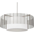 Hammerton Studio - Downtown Mesh Drum with Linen Shade, 38-Inch - CHB0020-38-BS-SH-001-E2 | Montreal Lighting & Hardware