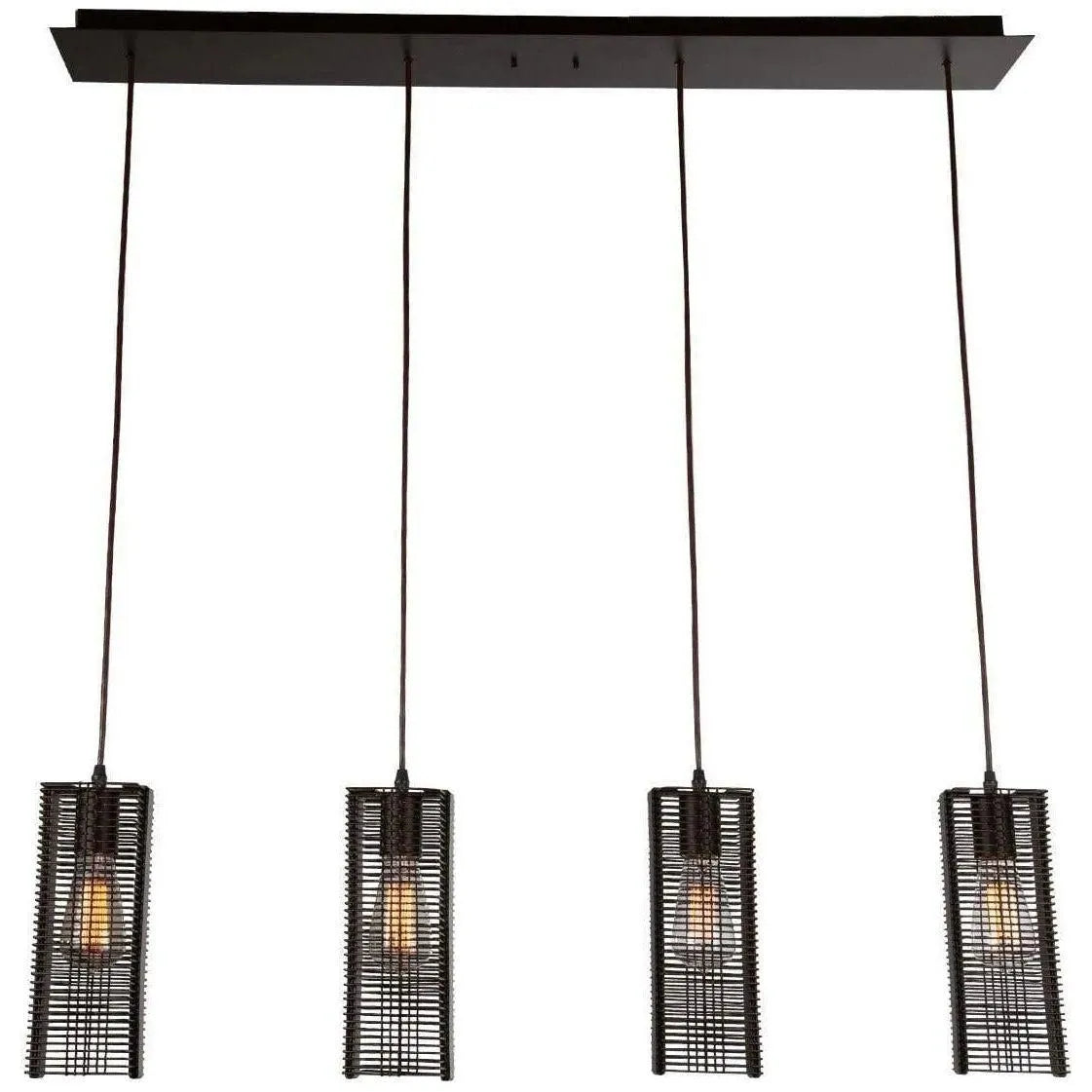 Hammerton Studio - Downtown Mesh Linear Multi-Port, 4-Light - PLB0020-04-BS-0-C01-E2 | Montreal Lighting & Hardware