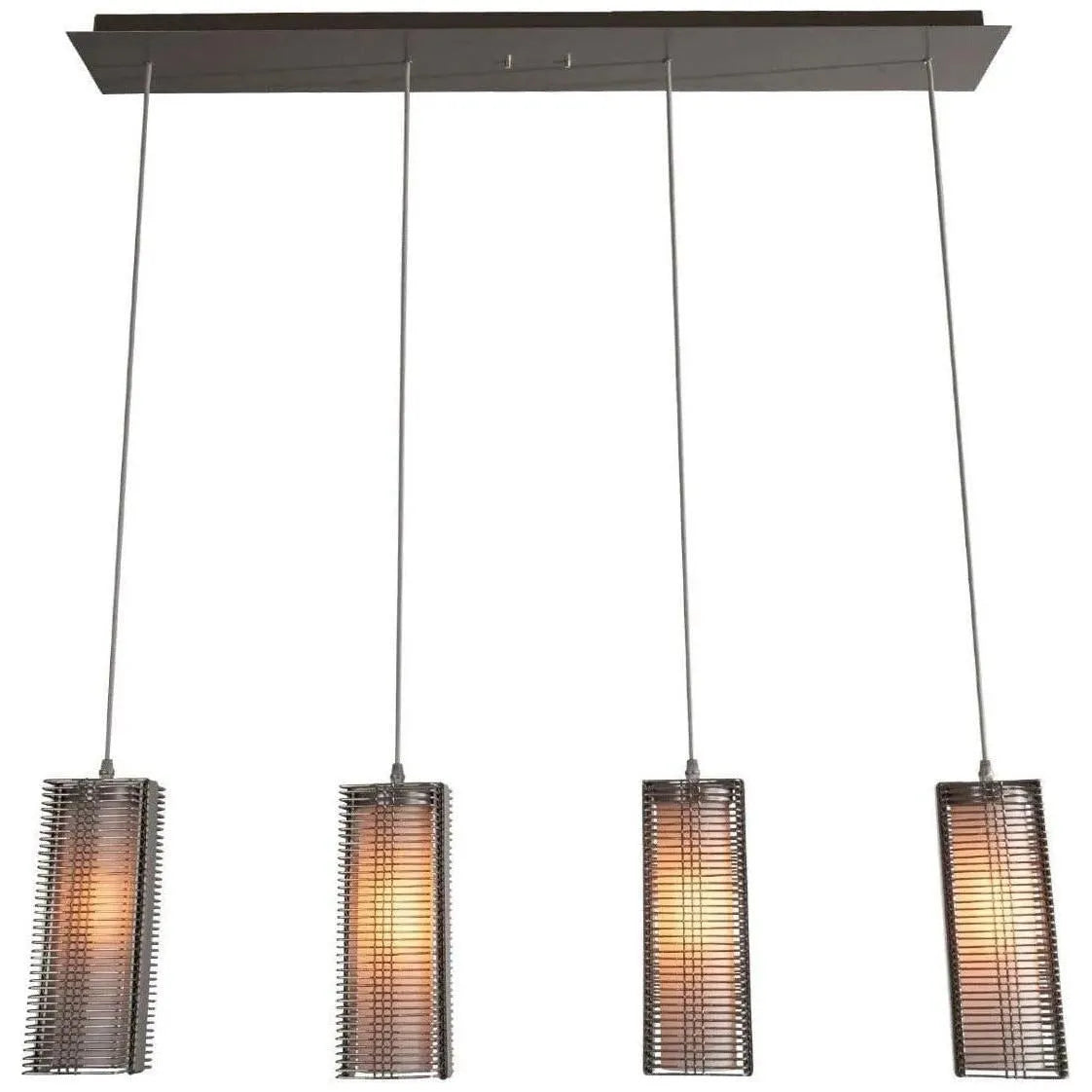 Hammerton Studio - Downtown Mesh Linear Multi-Port, 4-Light - PLB0020-04-BS-0-C01-E2 | Montreal Lighting & Hardware