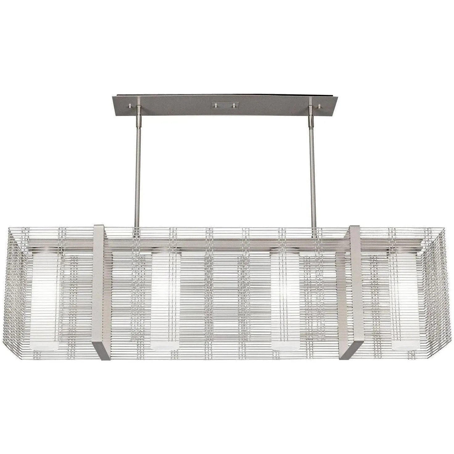 Hammerton Studio - Downtown Mesh Linear Suspension, 4-Light - PLB0020-45-BS-0-001-E2 | Montreal Lighting & Hardware