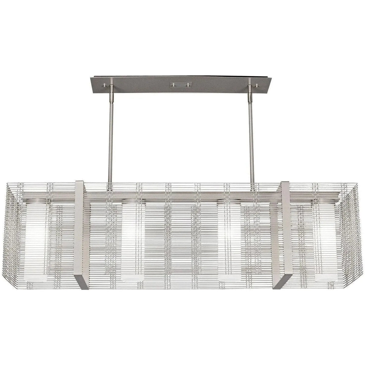 Hammerton Studio - Downtown Mesh Linear Suspension, 4-Light - PLB0020-45-BS-0-001-E2 | Montreal Lighting & Hardware