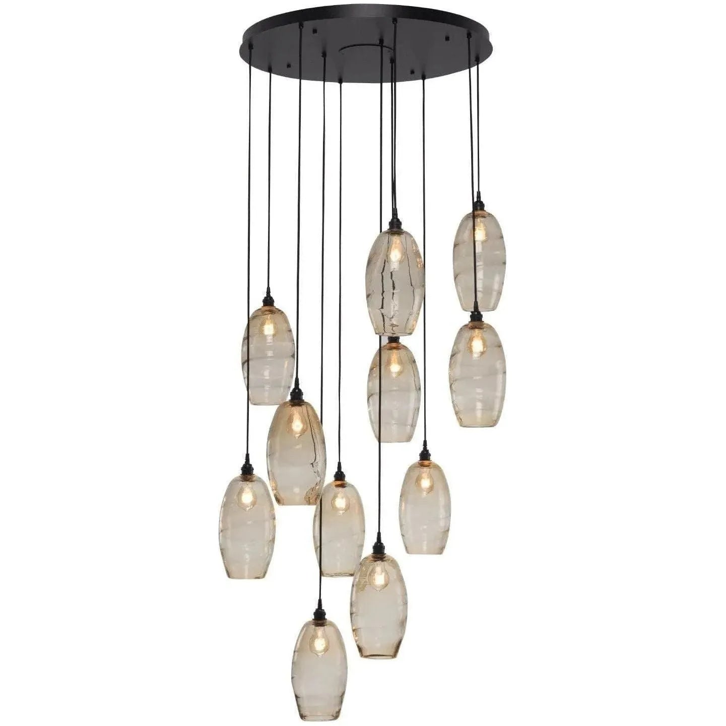 Hammerton Studio - Ellisse Round Multi-Port, 11-Light - CHB0035-11-BS-OA-C01-E2 | Montreal Lighting & Hardware