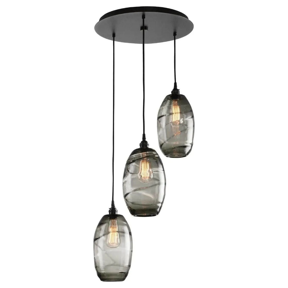 Hammerton Studio - Ellisse Round Multi-Port, 3-Light - CHB0035-03-BS-OA-C01-E2 | Montreal Lighting & Hardware