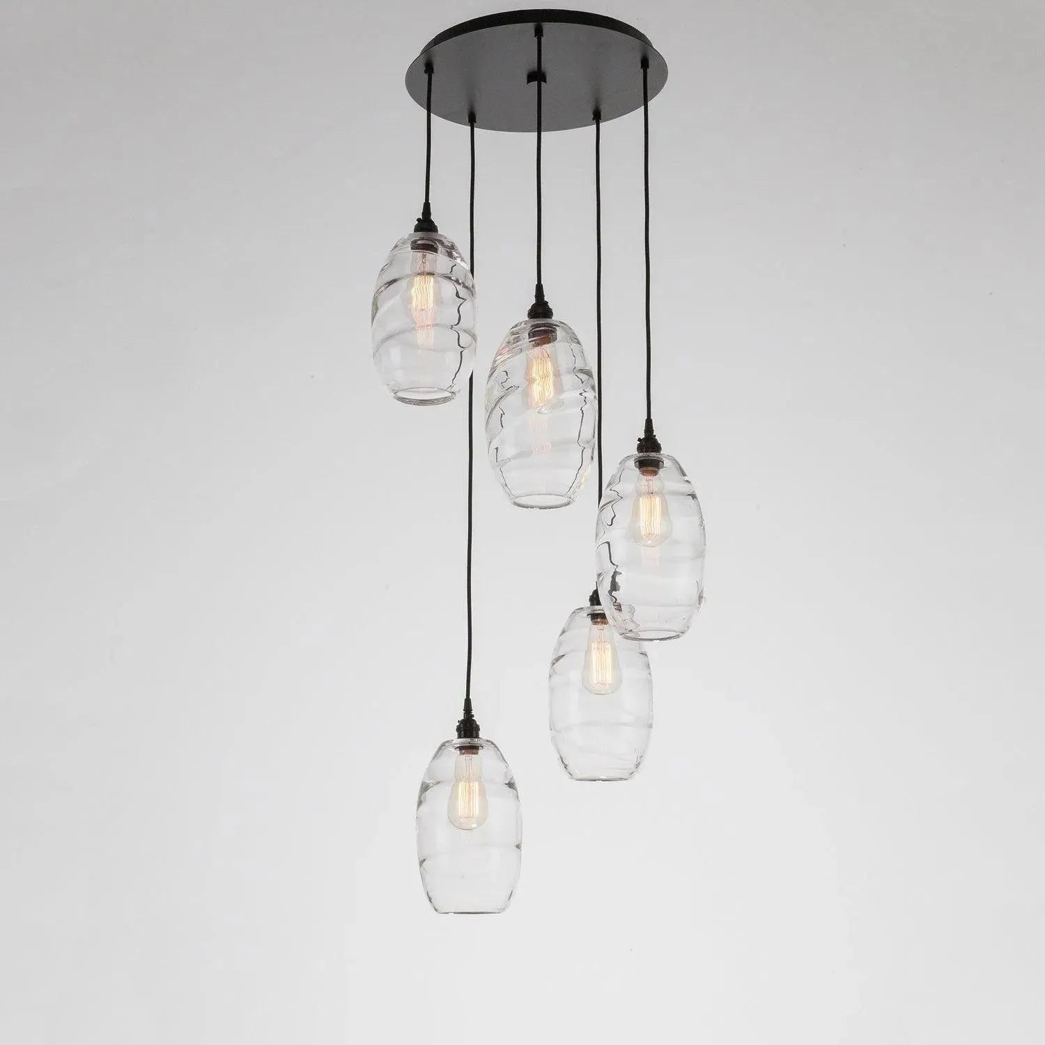 Hammerton Studio - Ellisse Round Multi-Port, 5-Light - CHB0035-05-BS-OA-C01-E2 | Montreal Lighting & Hardware