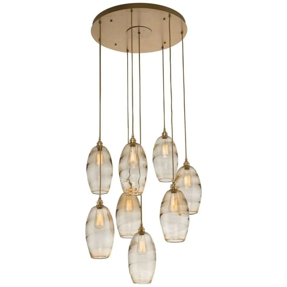 Hammerton Studio - Ellisse Round Multi-Port, 8-Light - CHB0035-08-BS-OA-C01-E2 | Montreal Lighting & Hardware
